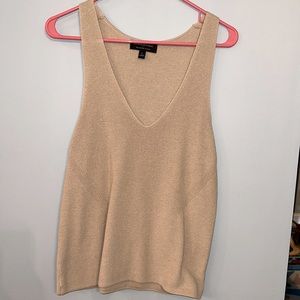 Banana Republic Like New Tan V Neck Sweater Tank